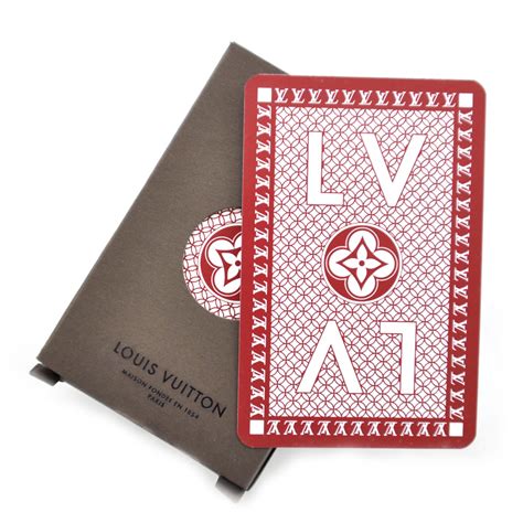 fake louis vuitton style red playing cards